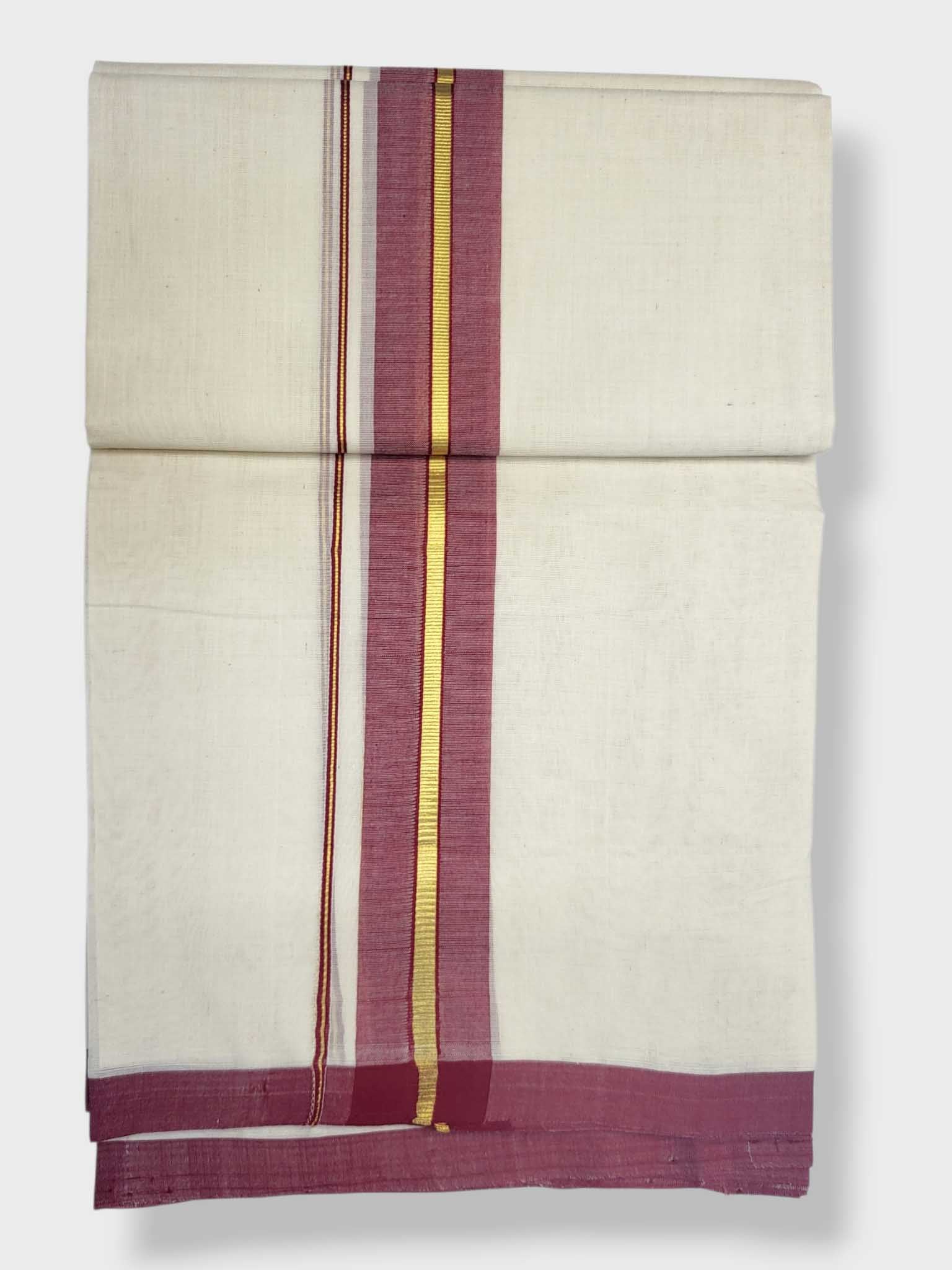 Kerala Balaramapuram Pure Cotton Handloom Mundu/Dhoti