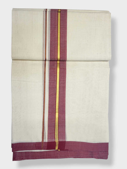 Kerala Balaramapuram Pure Cotton Handloom Mundu/Dhoti