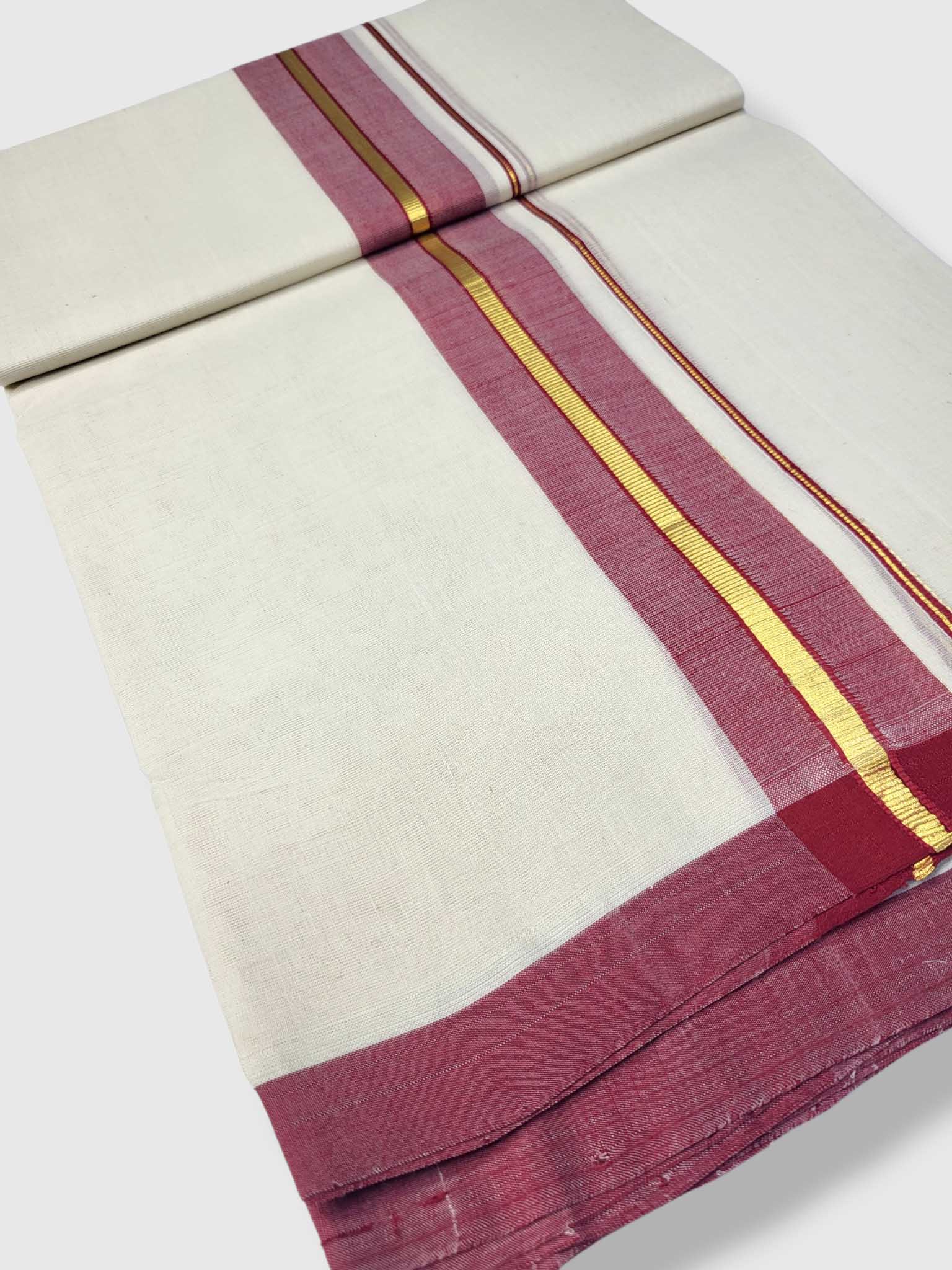 Kerala Balaramapuram Pure Cotton Handloom Mundu/Dhoti