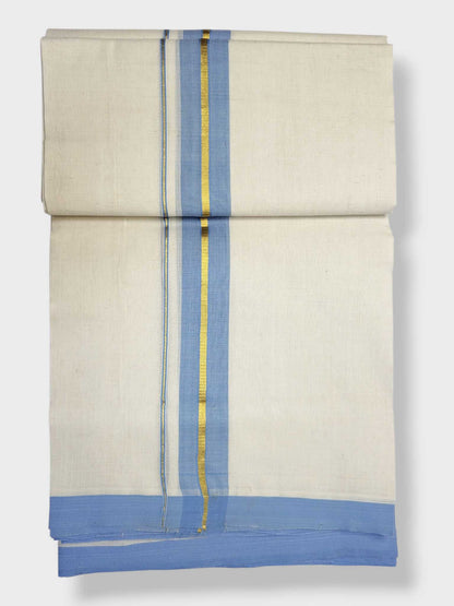 Kerala Balaramapuram Pure Cotton Handloom Mundu/Dhoti