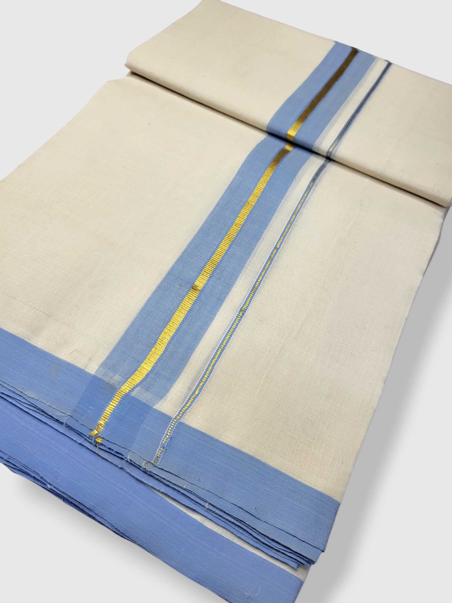 Kerala Balaramapuram Pure Cotton Handloom Mundu/Dhoti