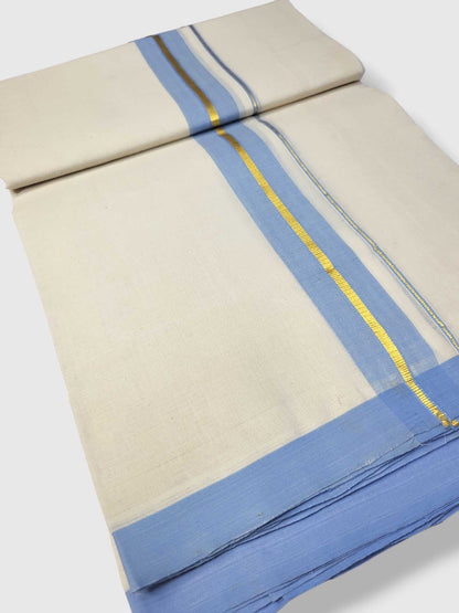 Kerala Balaramapuram Pure Cotton Handloom Mundu/Dhoti