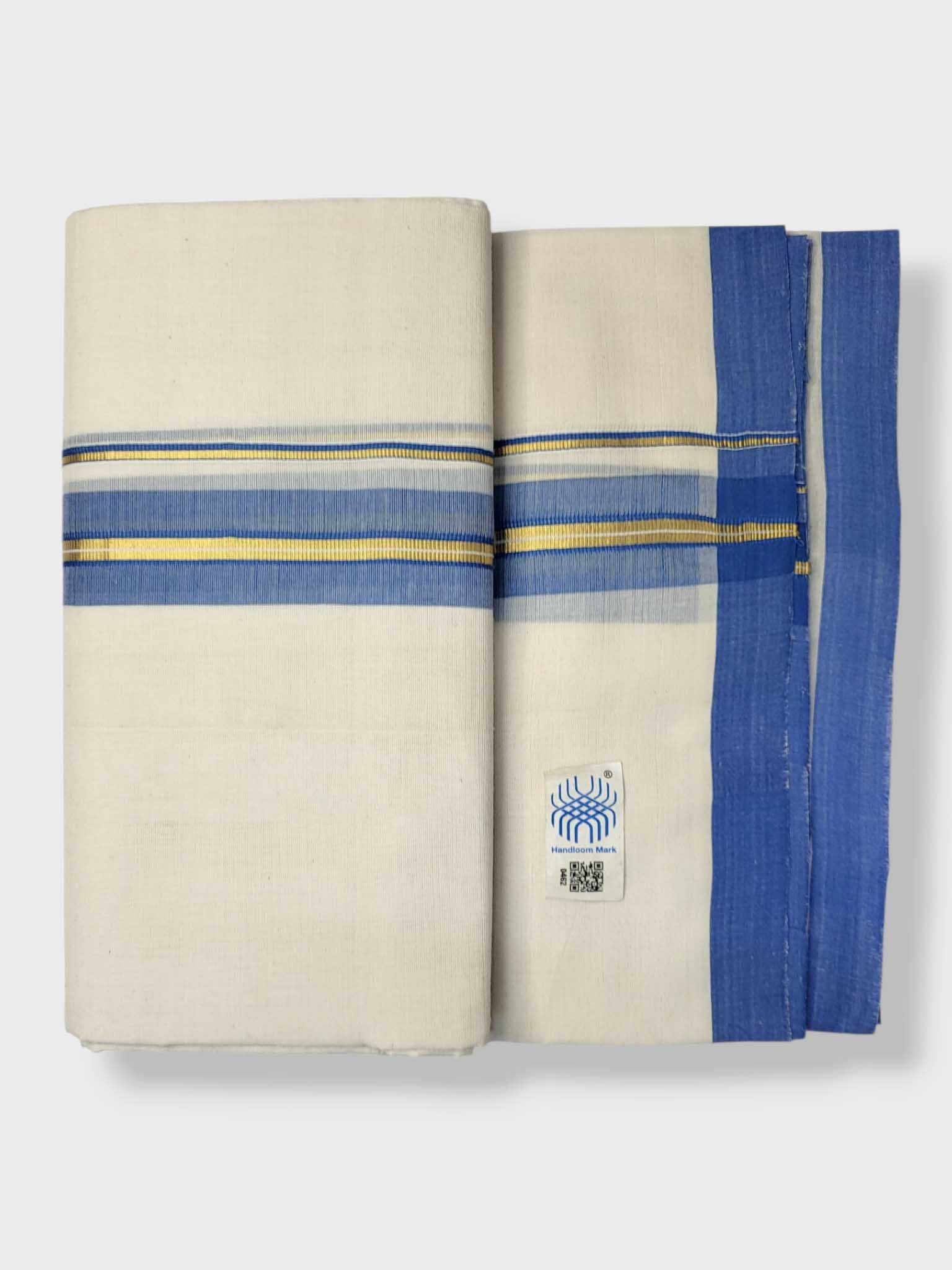 Kerala Balaramapuram Pure Cotton Handloom Mundu/Dhoti