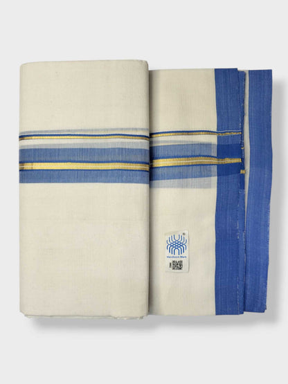 Kerala Balaramapuram Pure Cotton Handloom Mundu/Dhoti