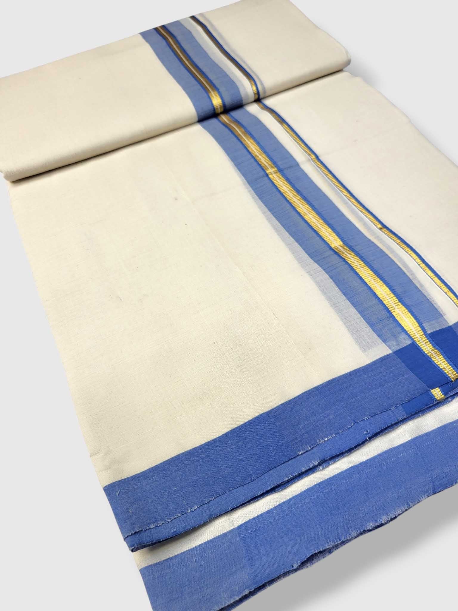 Kerala Balaramapuram Pure Cotton Handloom Mundu/Dhoti