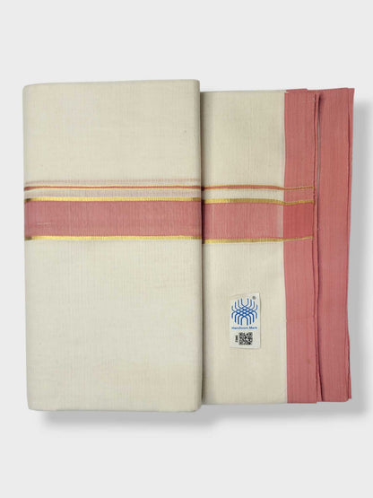 Kerala Balaramapuram Pure Cotton Handloom Mundu/Dhoti