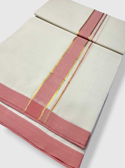 Kerala Balaramapuram Pure Cotton Handloom Mundu/Dhoti