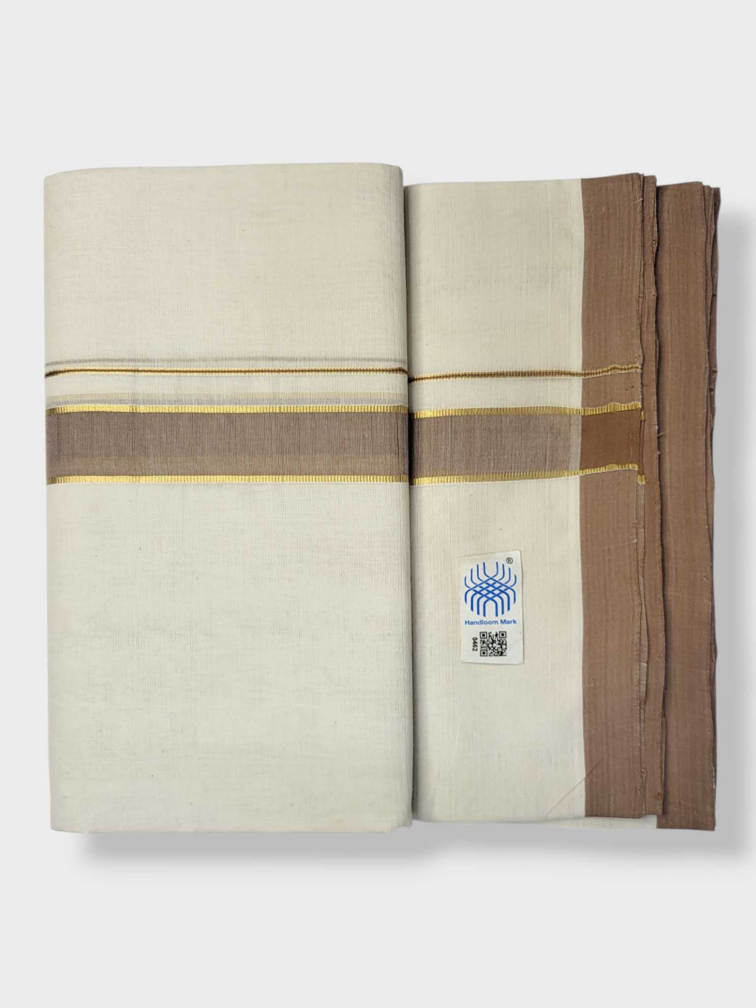 Kerala Balaramapuram Pure Cotton Handloom Mundu/Dhoti