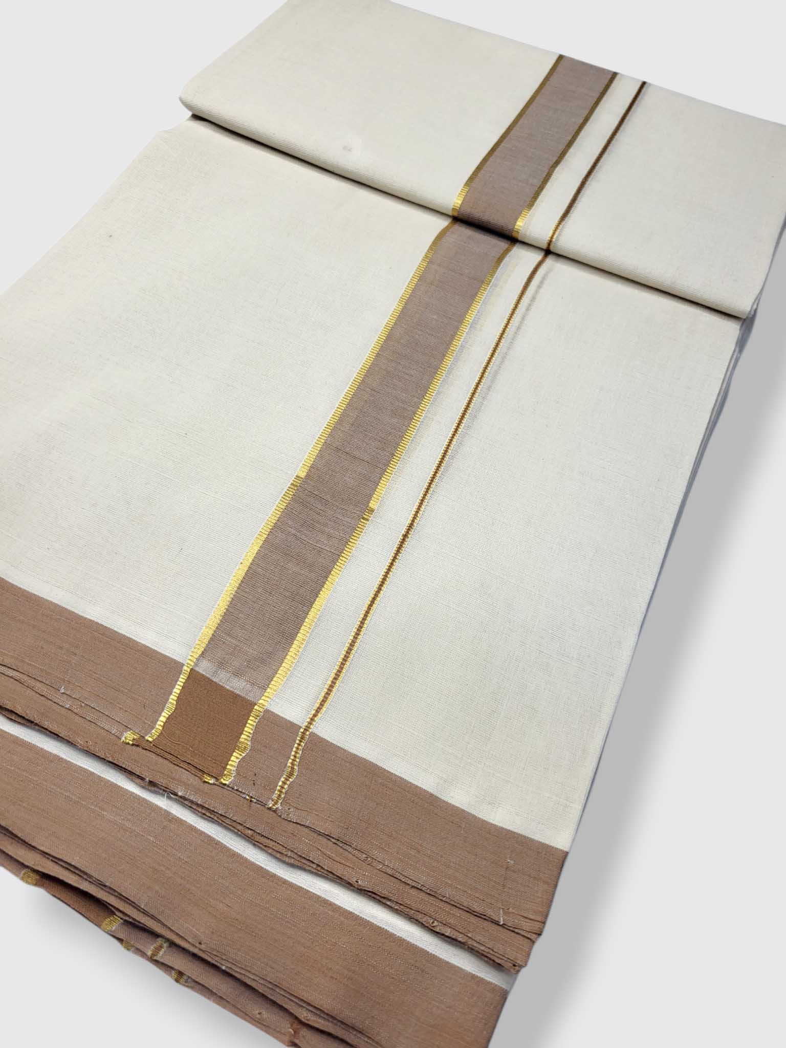 Kerala Balaramapuram Pure Cotton Handloom Mundu/Dhoti