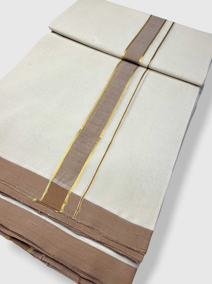 Kerala Balaramapuram Pure Cotton Handloom Mundu/Dhoti