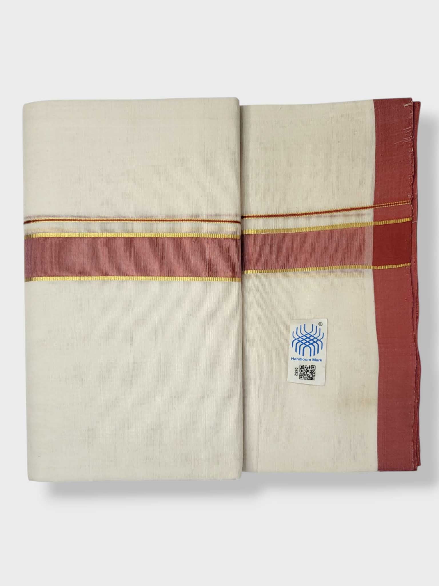 Kerala Balaramapuram Pure Cotton Handloom Mundu/Dhoti