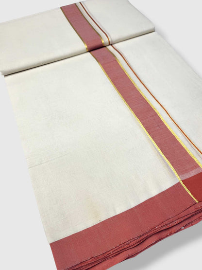 Kerala Balaramapuram Pure Cotton Handloom Mundu/Dhoti