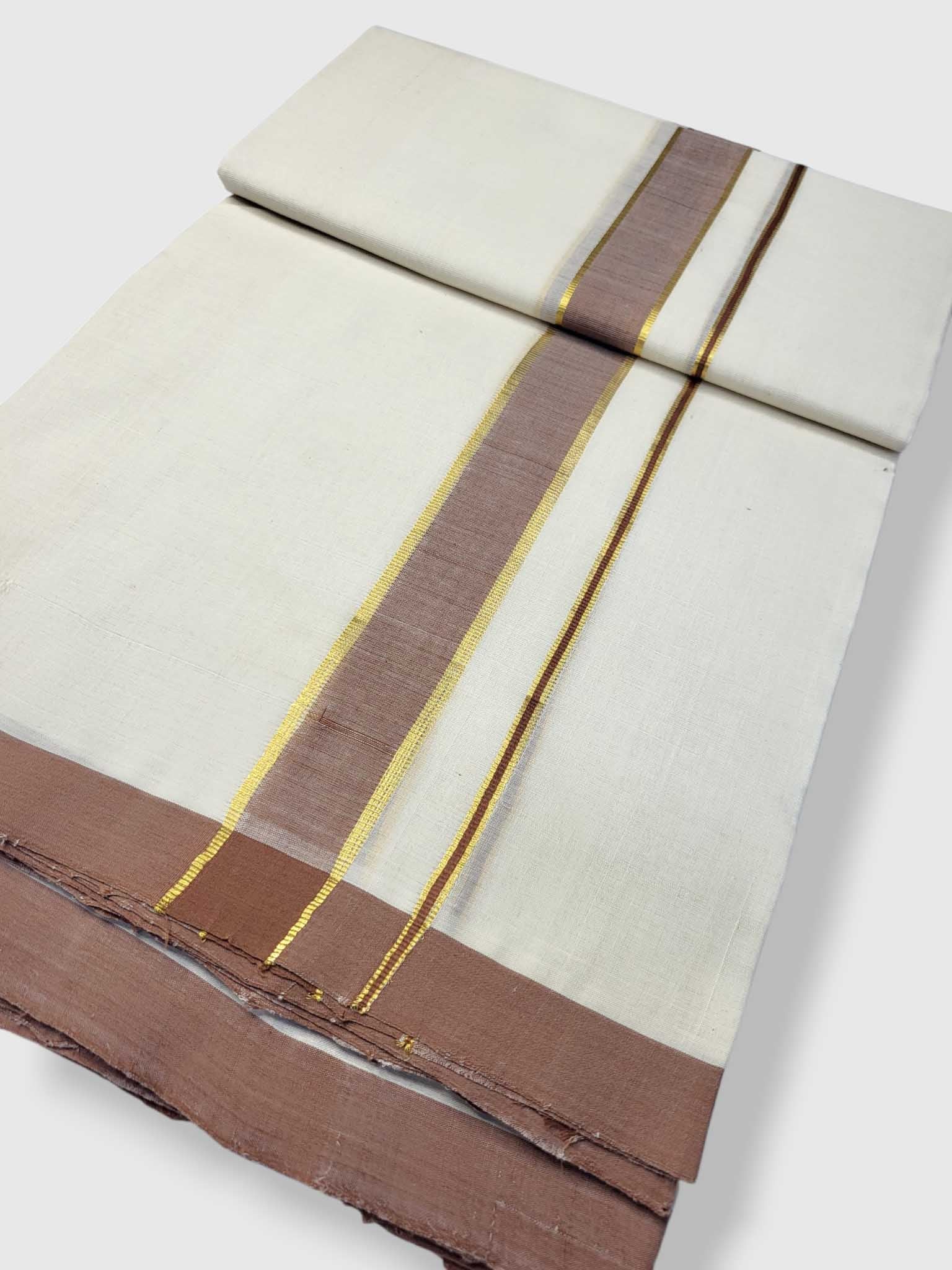 Kerala Balaramapuram Pure Cotton Handloom Mundu/Dhoti