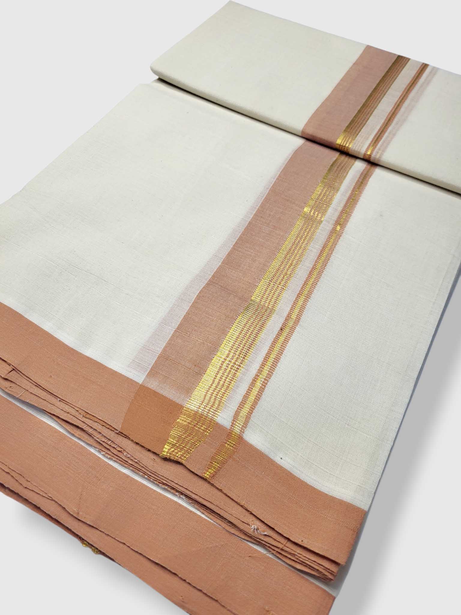 Kerala Balaramapuram Pure Cotton Handloom Mundu/Dhoti