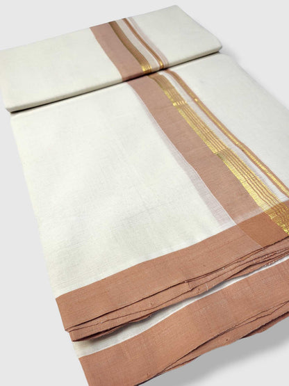 Kerala Balaramapuram Pure Cotton Handloom Mundu/Dhoti