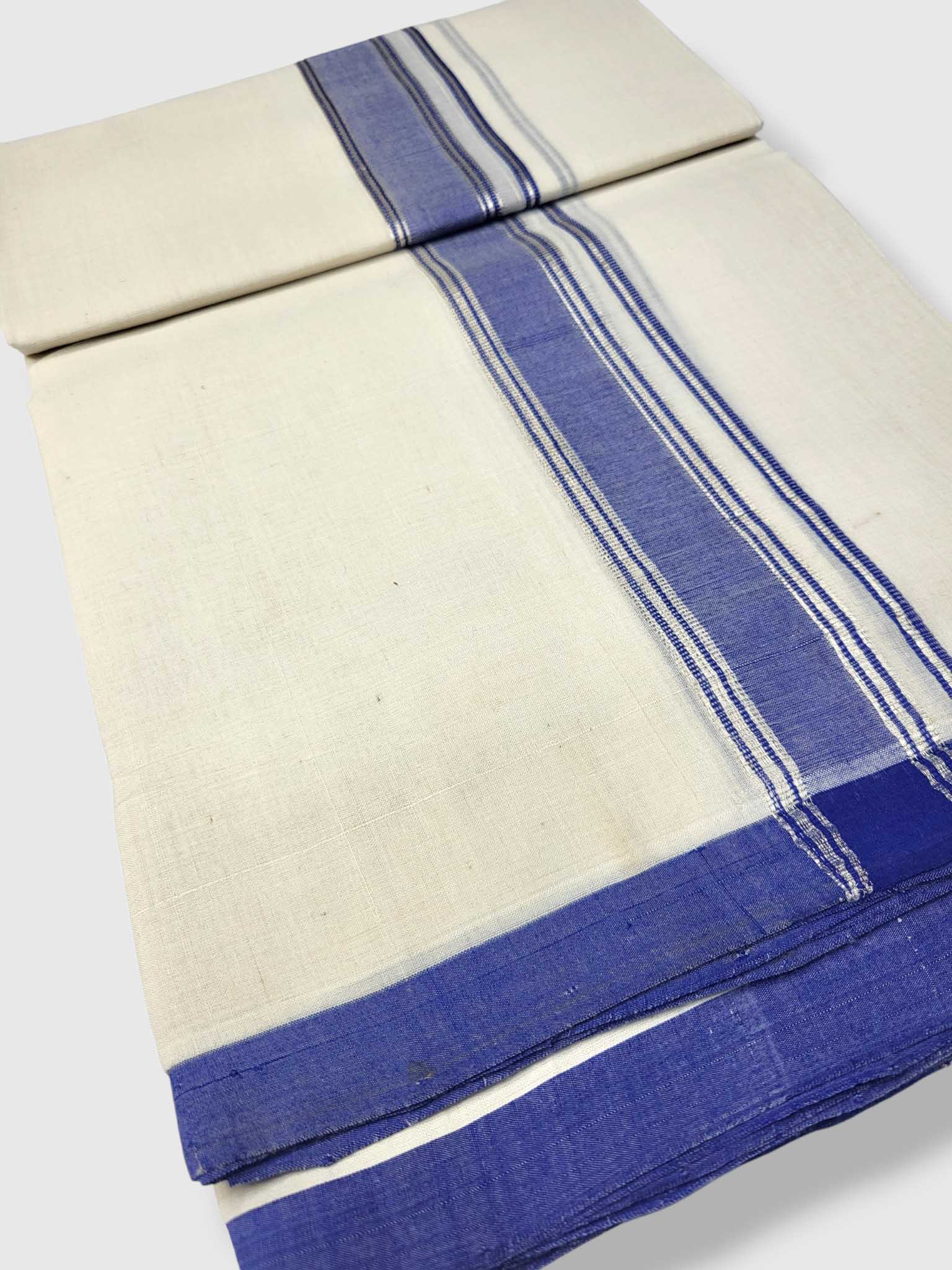 Kerala Balaramapuram Pure Cotton Handloom Mundu/Dhoti