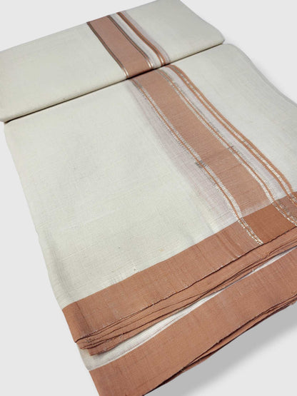 Kerala Balaramapuram Pure Cotton Handloom Mundu/Dhoti