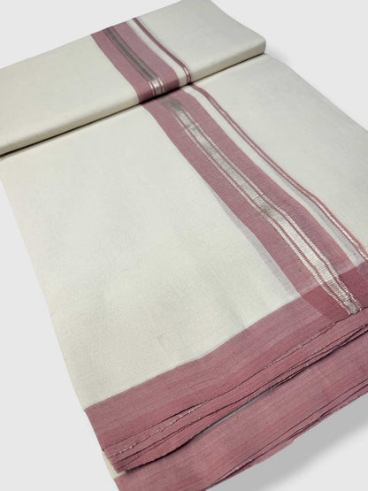 Kerala Balaramapuram Pure Cotton Handloom Mundu/Dhoti