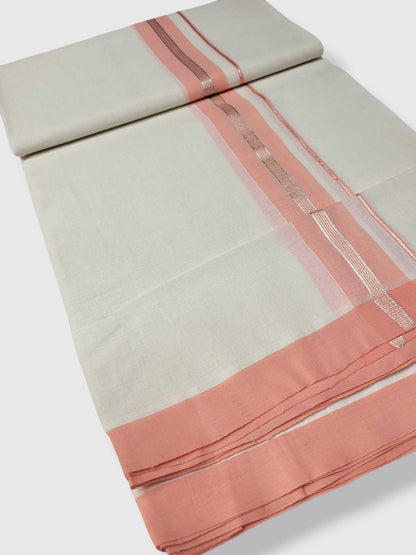 Kerala Balaramapuram Pure Cotton Handloom Mundu/Dhoti