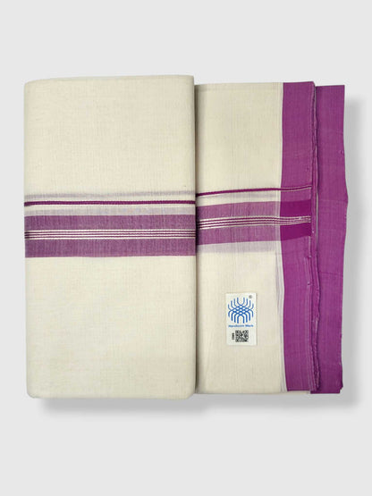 Kerala Balaramapuram Pure Cotton Handloom Mundu/Dhoti