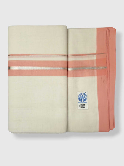 Kerala Balaramapuram Pure Cotton Handloom Mundu/Dhoti