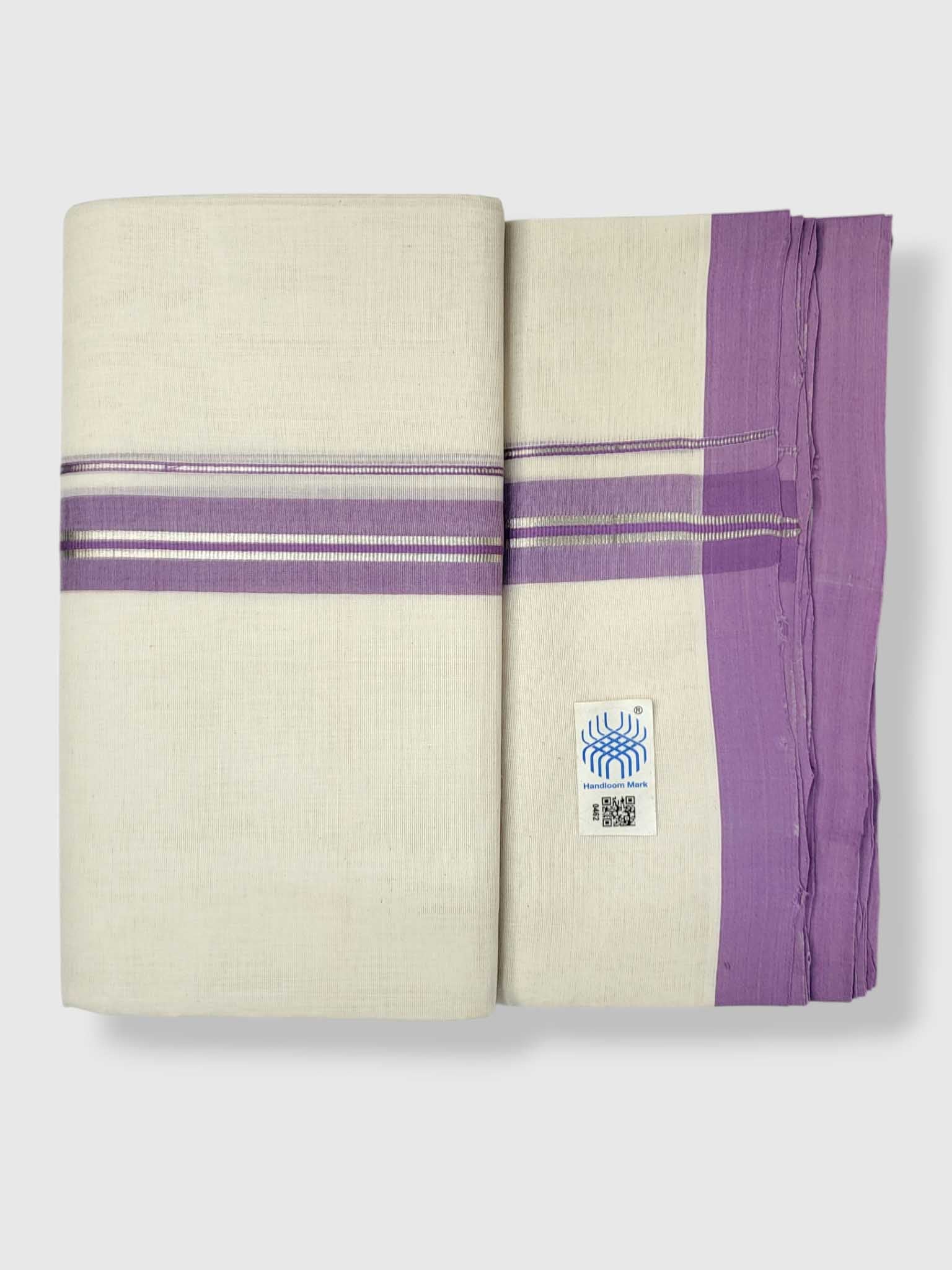 Kerala Balaramapuram Pure Cotton Handloom Mundu/Dhoti