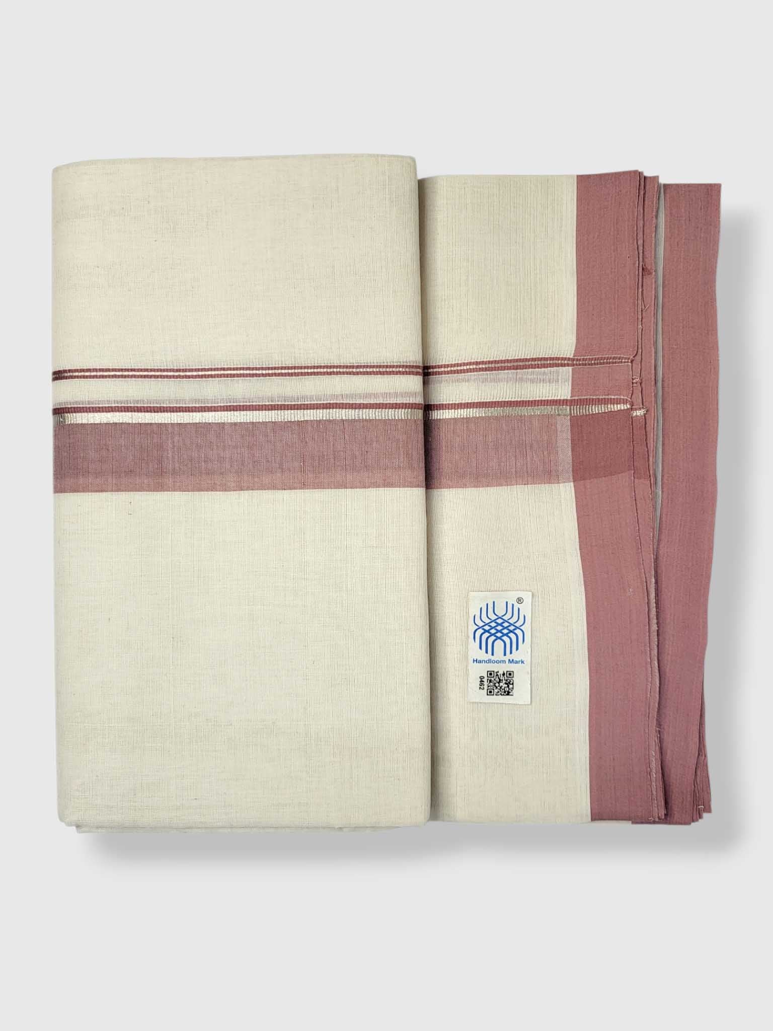 Kerala Balaramapuram Pure Cotton Handloom Mundu/Dhoti