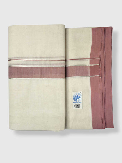 Kerala Balaramapuram Pure Cotton Handloom Mundu/Dhoti