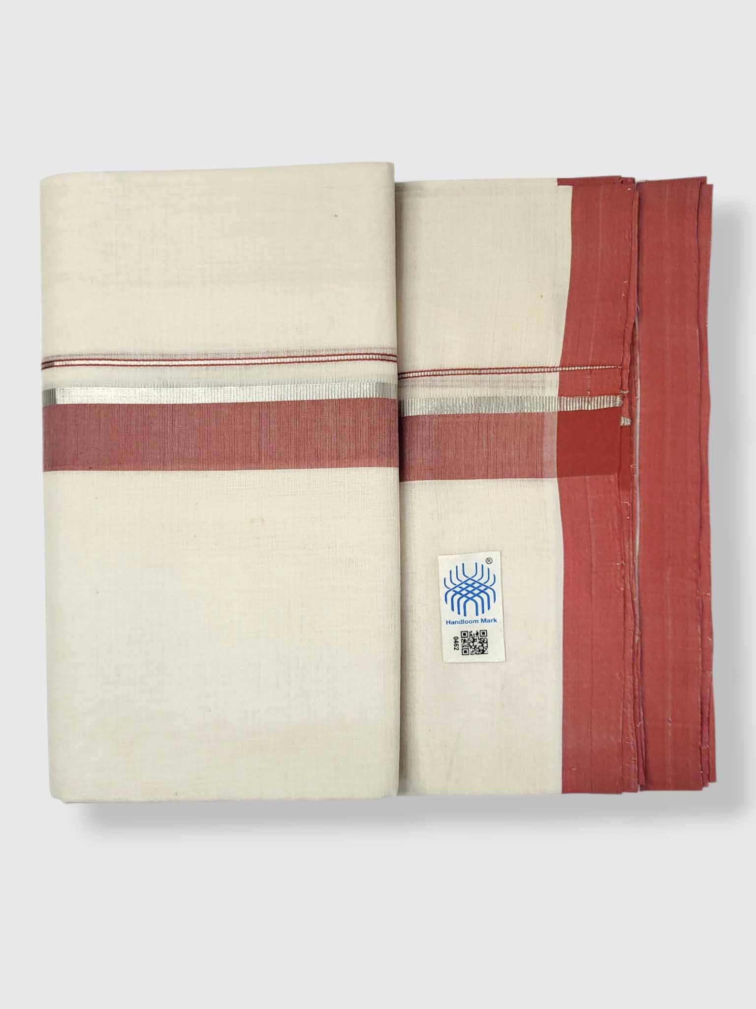 Kerala Balaramapuram Pure Cotton Handloom Mundu/Dhoti
