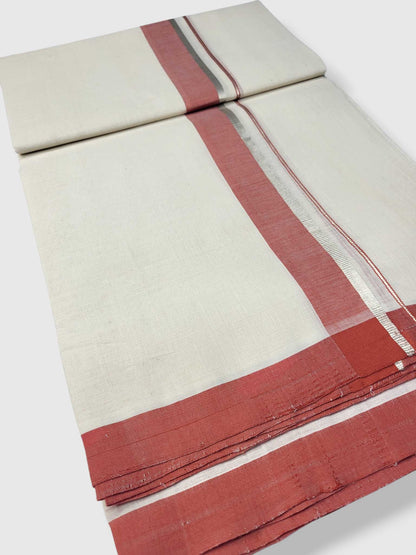 Kerala Balaramapuram Pure Cotton Handloom Mundu/Dhoti