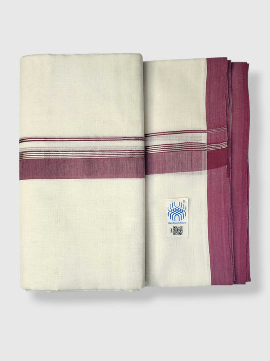 Kerala Balaramapuram Pure Cotton Handloom Mundu/Dhoti