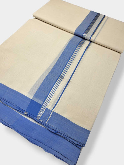 Kerala Balaramapuram Pure Cotton Handloom Mundu/Dhoti