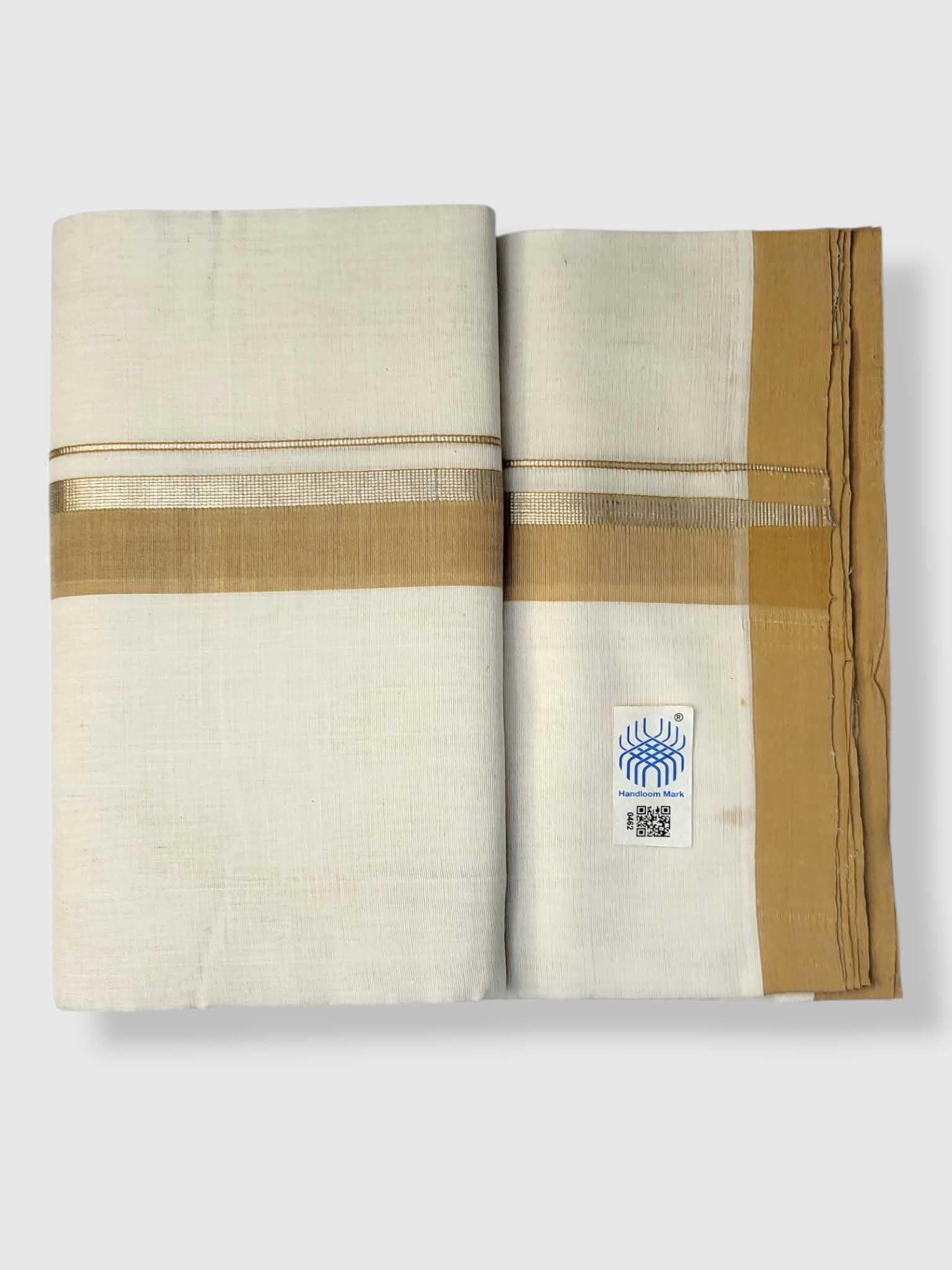 Kerala Balaramapuram Pure Cotton Handloom Mundu/Dhoti