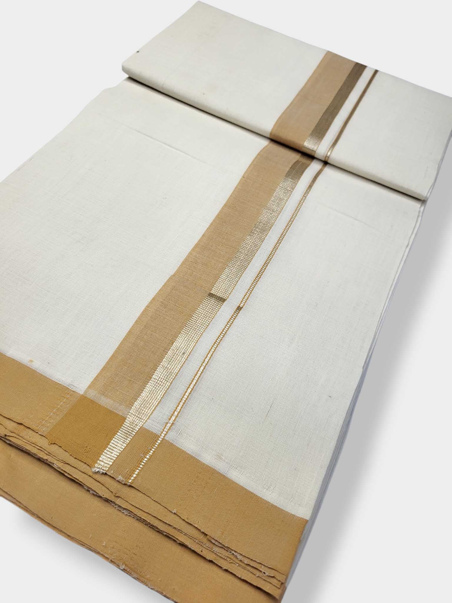 Kerala Balaramapuram Pure Cotton Handloom Mundu/Dhoti