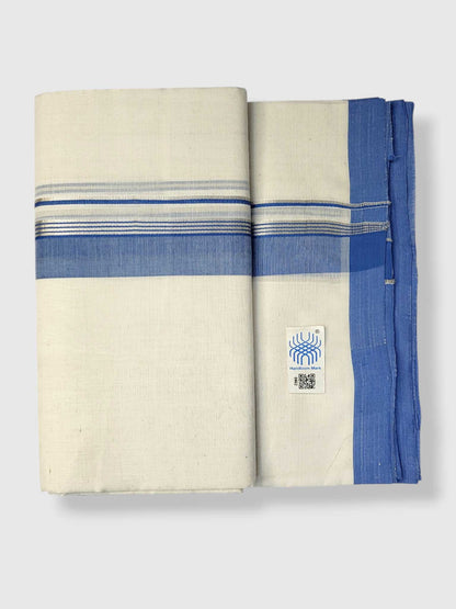 Kerala Balaramapuram Pure Cotton Handloom Mundu/Dhoti