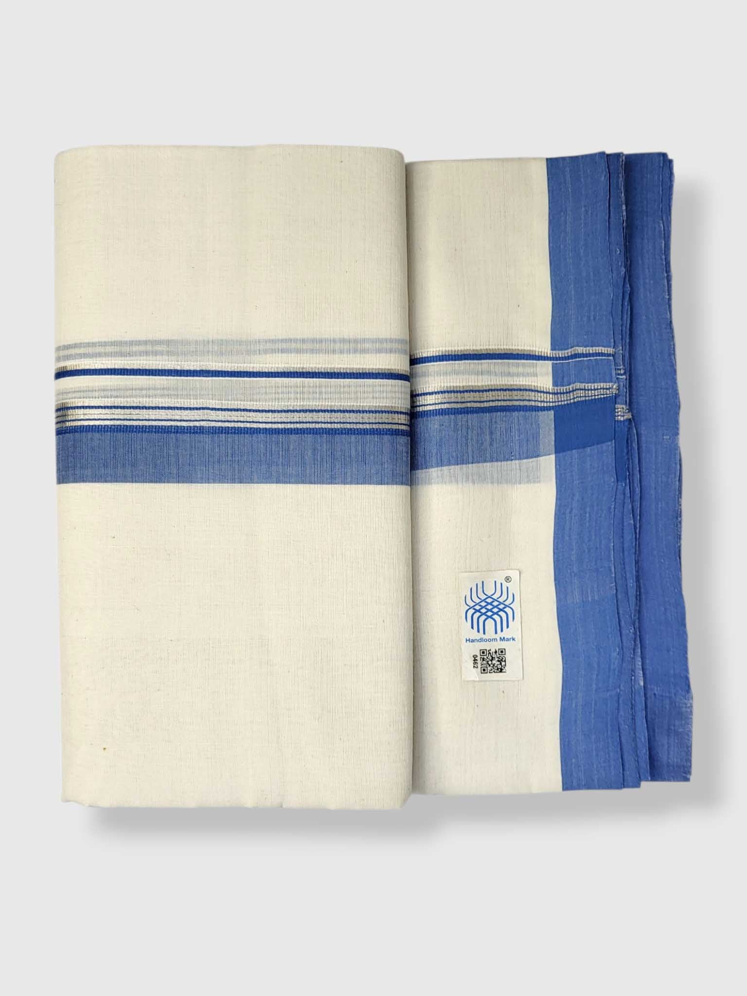 Kerala Balaramapuram Pure Cotton Handloom Mundu/Dhoti