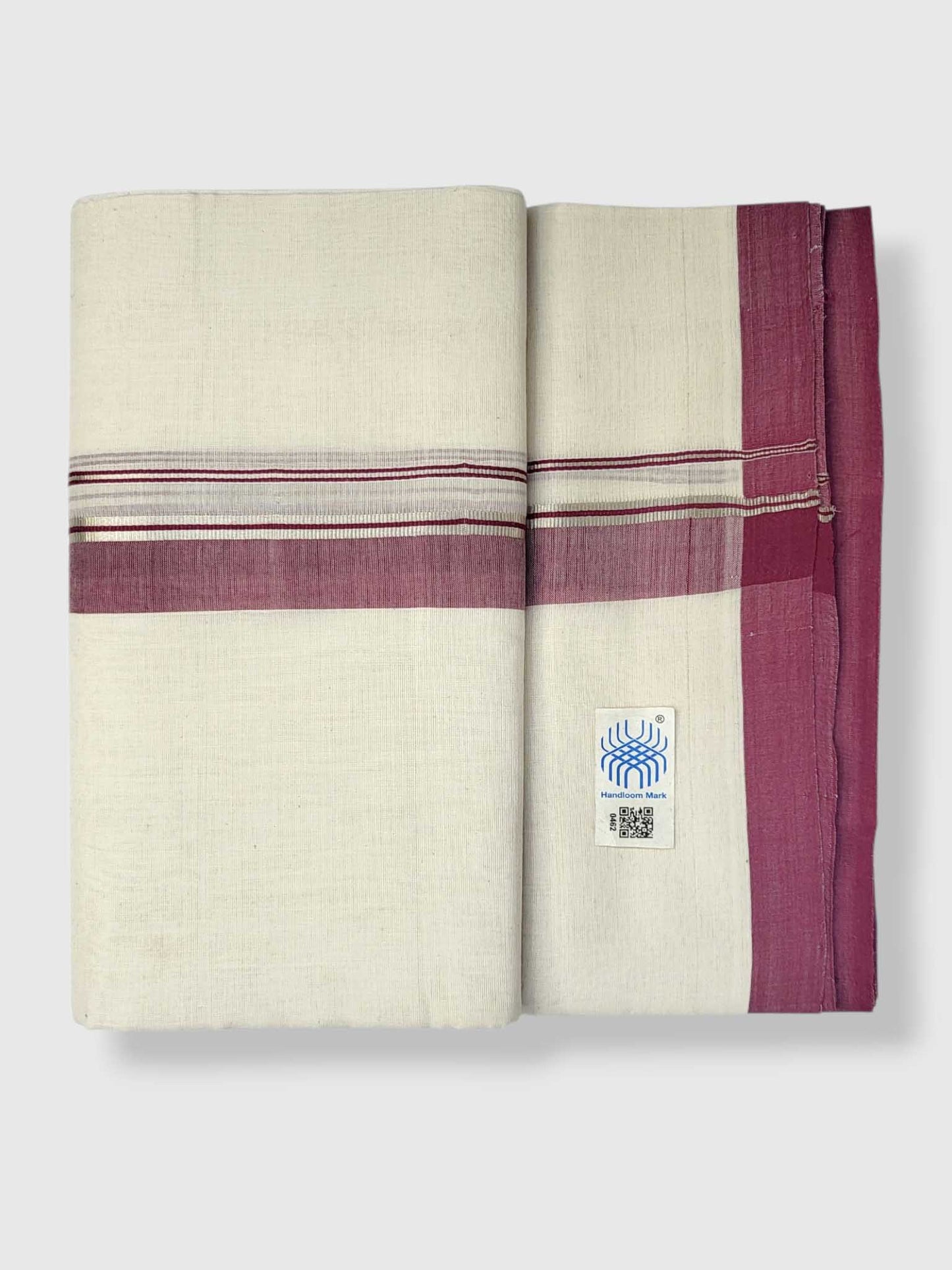 Kerala Balaramapuram Pure Cotton Handloom Mundu/Dhoti