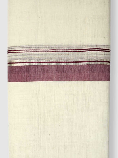Kerala Balaramapuram Pure Cotton Handloom Mundu/Dhoti
