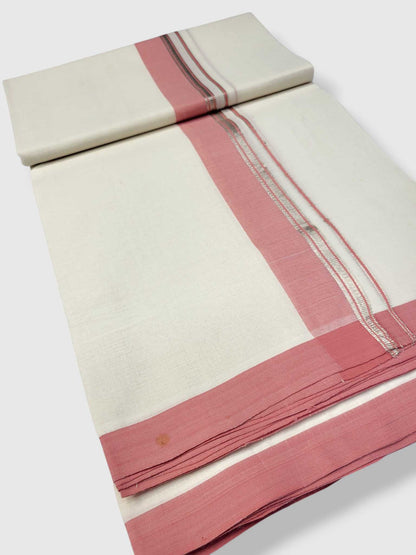 Kerala Balaramapuram Pure Cotton Handloom Mundu/Dhoti