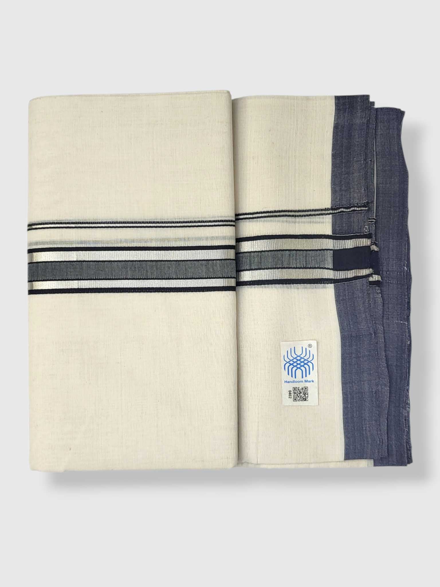Kerala Balaramapuram Pure Cotton Handloom Mundu/Dhoti