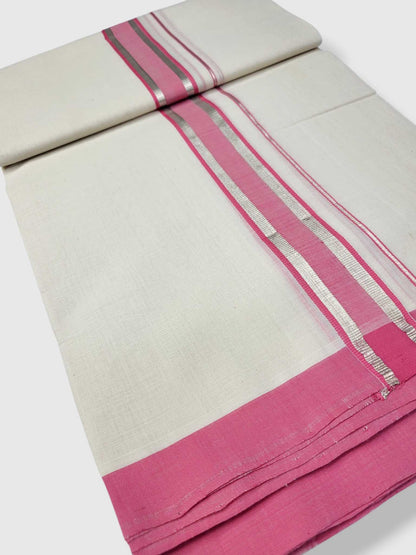 Kerala Balaramapuram Pure Cotton Handloom Mundu/Dhoti