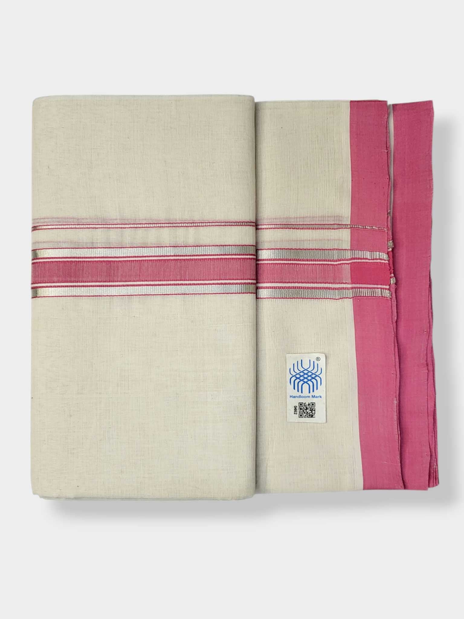 Kerala Balaramapuram Pure Cotton Handloom Mundu/Dhoti