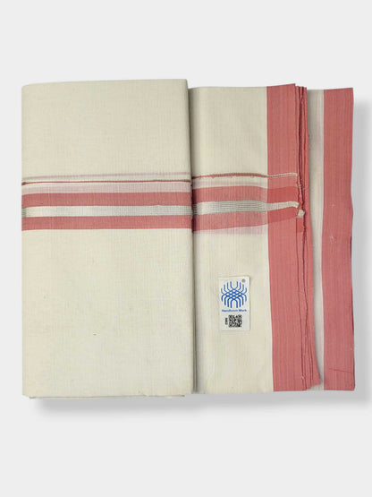 Kerala Balaramapuram Pure Cotton Handloom Mundu/Dhoti