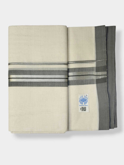 Kerala Balaramapuram Pure Cotton Handloom Mundu/Dhoti