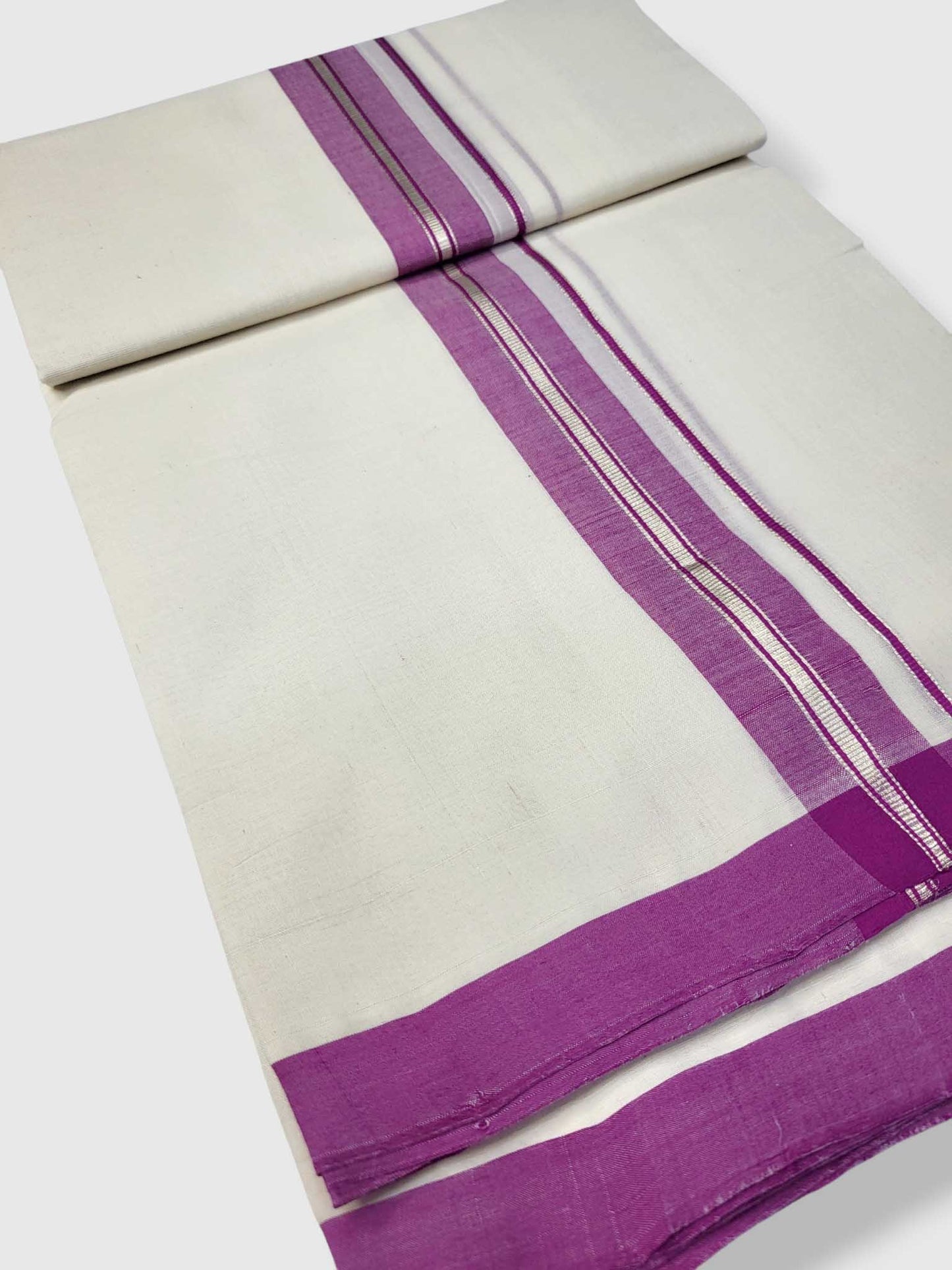 Kerala Balaramapuram Pure Cotton Handloom Mundu/Dhoti