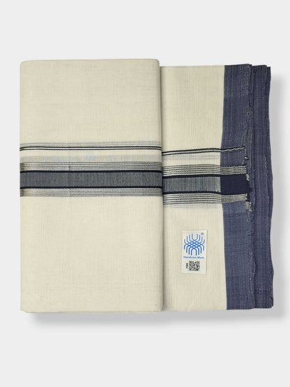 Kerala Balaramapuram Pure Cotton Handloom Mundu/Dhoti