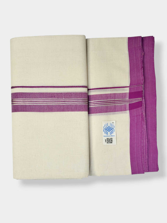 Kerala Balaramapuram Pure Cotton Handloom Mundu/Dhoti