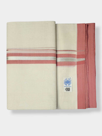 Kerala Balaramapuram Pure Cotton Handloom Mundu/Dhoti