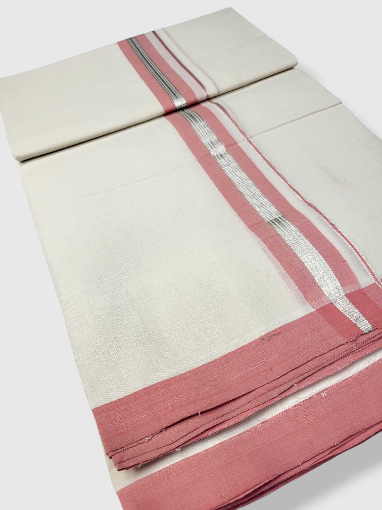 Kerala Balaramapuram Pure Cotton Handloom Mundu/Dhoti