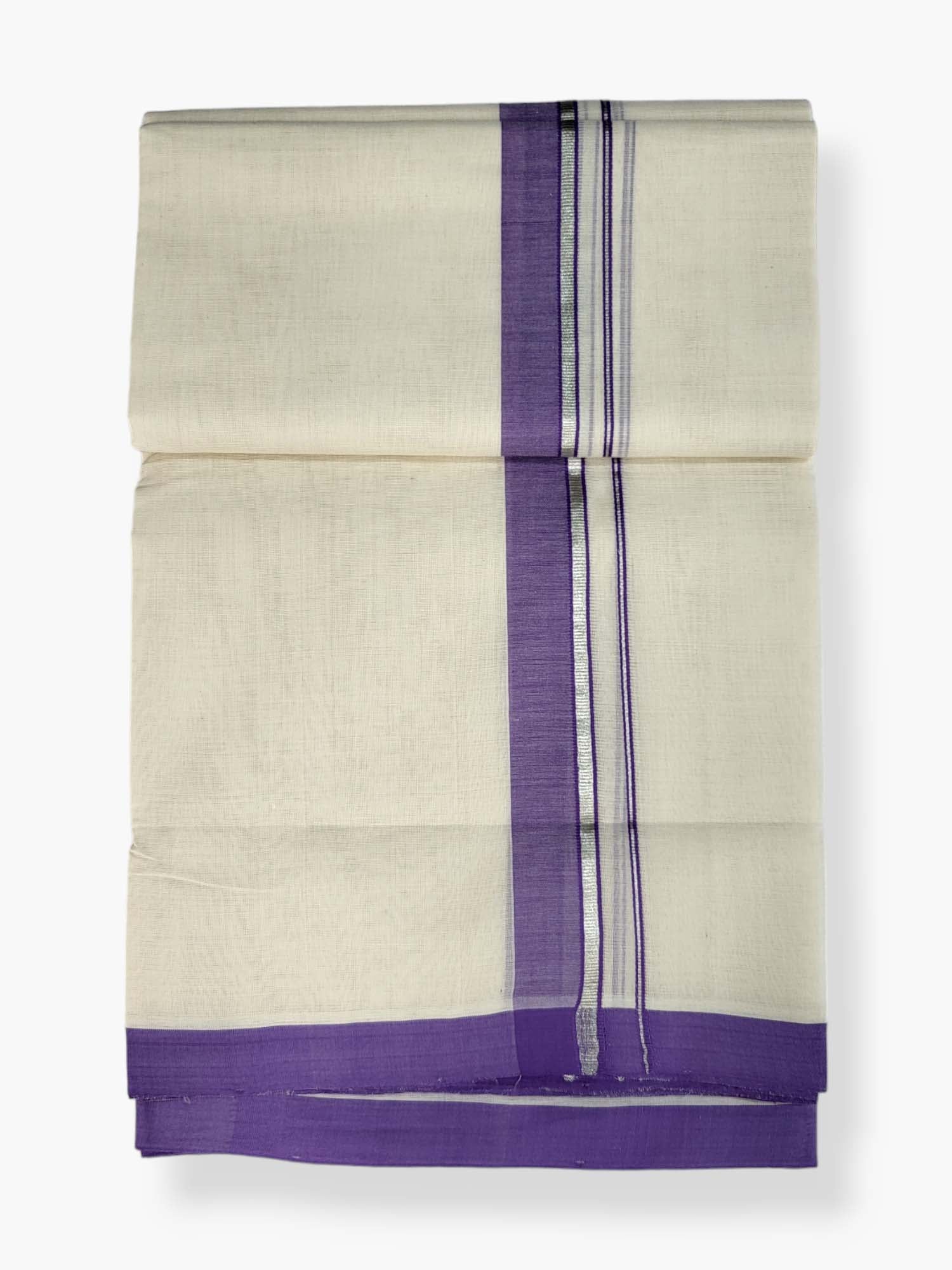  Kerala Balaramapuram Pure Cotton Handloom Mundu/Dhoti 